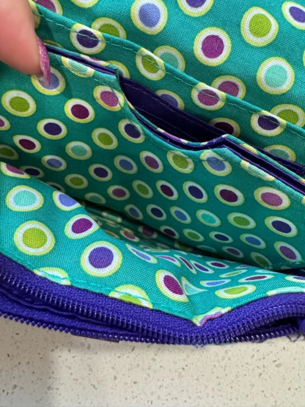 Vera Bradley Your Turn Smartphone Wristlet in the Heather Paisley - Picture 11 of 16